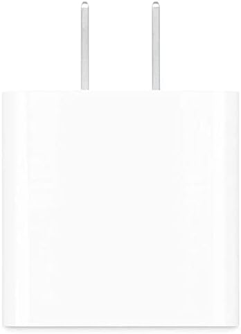 Apple 18W USB-C Power Adapter (5V-3A or 9V-2A) with Cable – Type-C to iPhone, Unboxed - White