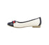 Sprox Two-Tone Front Bow Flat Shoes for Women - Black and White