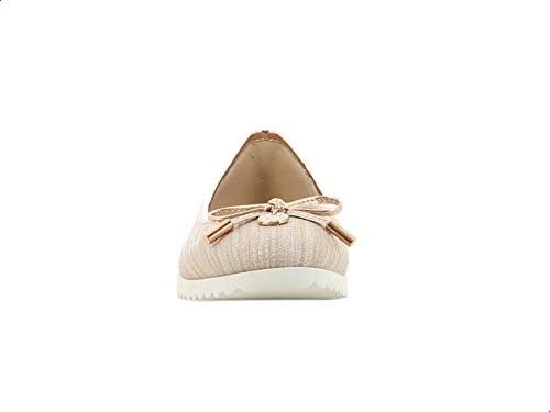 Sprox Heathered Round Toe Bow Tie Ballerina Flats for Women