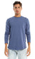 Ravin Men's Soft Plain Round Neck Long Sleeves Basic T-Shirt