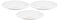 Mailer Hanz Set of 3 Serving Plates - 12 Inch, White