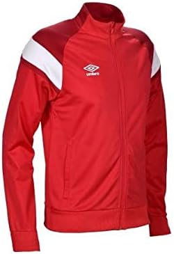 Umbro Men's High Neck Zip-Up Training Jacket with Chest Logo and Contrast Panels