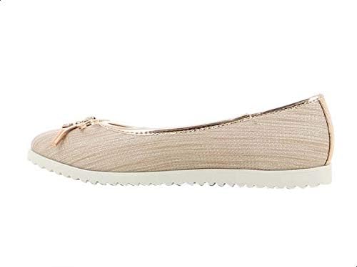 Sprox Heathered Round Toe Bow Tie Ballerina Flats for Women