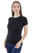 Carina Women's Basic Short Sleeve Round Neck Viscose Undershirt