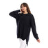 Andora Women's Knitted Round Neck High-Low Pullover Sweater