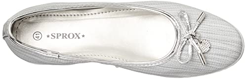 Sprox Bow-Detail Perforated Ballerina Shoes for Women