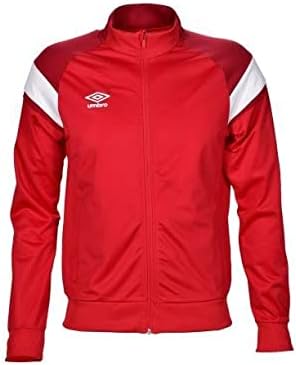 Umbro Men's High Neck Zip-Up Training Jacket with Chest Logo and Contrast Panels