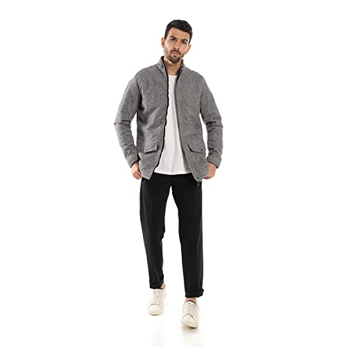 Andora Men's Zipper Through Neck Linen Jacket