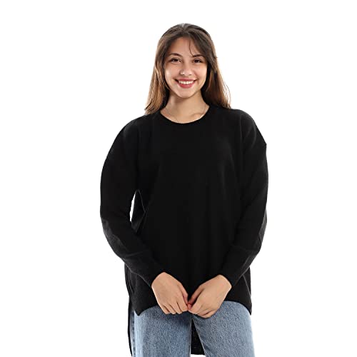 Andora Women's Knitted Round Neck High-Low Pullover Sweater