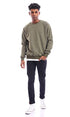 Ravin Men's 96034 Slip-On Heather Olive Long Sleeve Sweatshirt