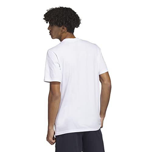 تيشيرت جرافيك رجالي من Adidas M FILL G T (أكمام قصيرة) HS2512، أبيض، مقاس 3XL