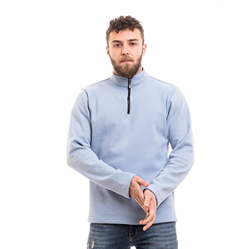 Andora Men's Upper Zipper Full Sleeves Plain Sweatshirt