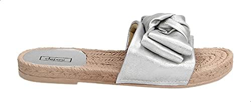 Dejavu Women's Front Bow Round Toe Slides