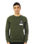 Town Team Men's Long Sleeve Sweatshirt, Olive, Size M