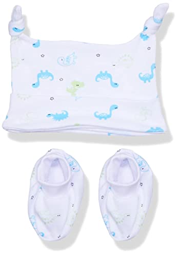 Papillon Baby Dinosaur Print Hat & Socks Set for Boys