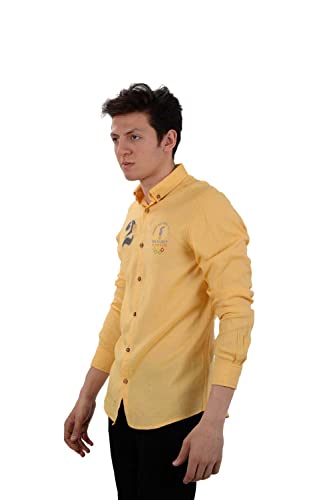 White Rabbit Men's Casual Checkered Long Sleeve Shirt