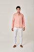 DALYDRESS Men's Long Sleeve Regular Fit Casual Linen Shirt