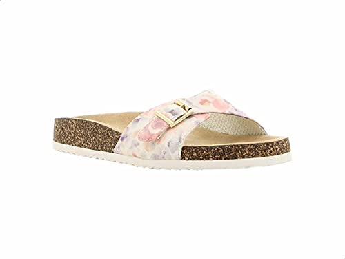 Sprox Women's Floral-Pattern Buckle-Strap Slide Slippers