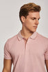 DALYDRESS Men's Casual Short Sleeve Cotton Polo Shirt with Striped Collar - Regular Fit - Model 220-470-302-13