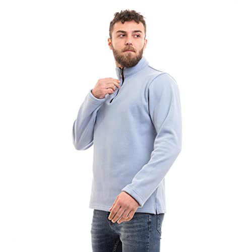 Andora Men's Upper Zipper Full Sleeves Plain Sweatshirt