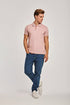 DALYDRESS Men's Casual Short Sleeve Cotton Polo Shirt with Striped Collar - Regular Fit - Model 220-470-302-13