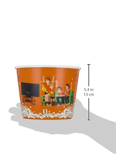 Merwy AK-577 Plastic Round Popcorn Bucket for Home - Multi Color