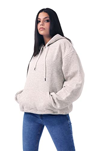 ZE Unisex-Adult Basic Oversize Hoody Hooded Sweatshirt (Pack of 4)