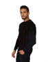 Splash Men's Striped Round-Neck Long-Sleeve T-Shirt