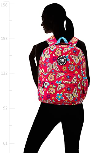 Cubs Polyester Patterned Zip-Around Front-Pocket Unisex School Backpack with Adjustable Shoulder Strap - Multi Color