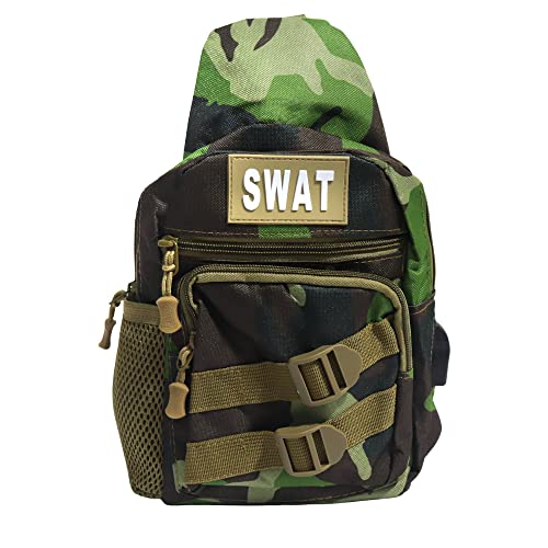 Swat Polyester Cross & Shoulder Bag with USB Charging Port for Men - Multicolor (30x21 cm)