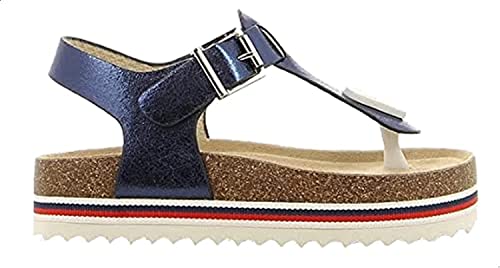 Sprox Buckle-Strap Metallic Toe-Post Flat Sandals for Girls