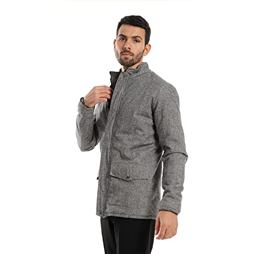 Andora Men's Zipper Through Neck Linen Jacket