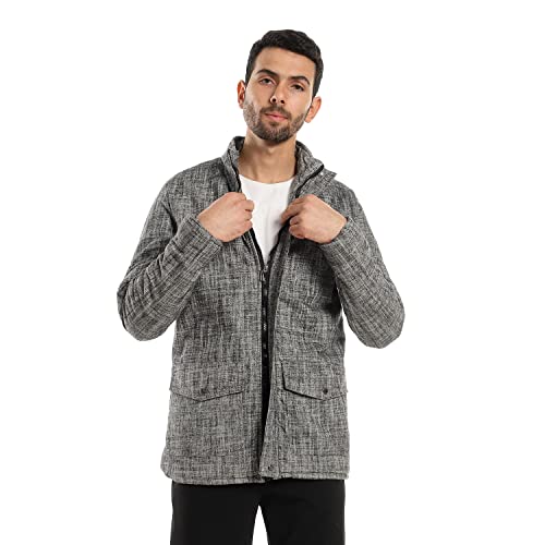 Andora Men's Zipper Through Neck Linen Jacket