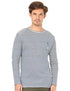 Offcliff Men's Striped Crew Neck Long Sleeve Top