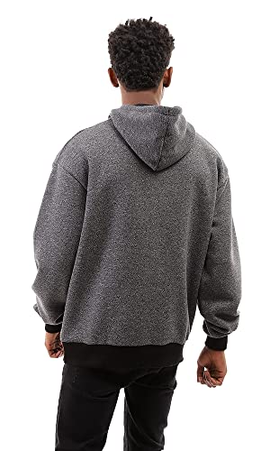 Ravin mens Ravin 96021 Heather Black Hoodie With Kangaroo Pocket Sweatshirt