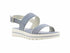 Sprox Open Toe Side Buckle Contrast Sole Flat Sandals for Women