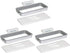 Trash Garbage Bag Holder with Lid - Set of 3 Pieces, Grey and White