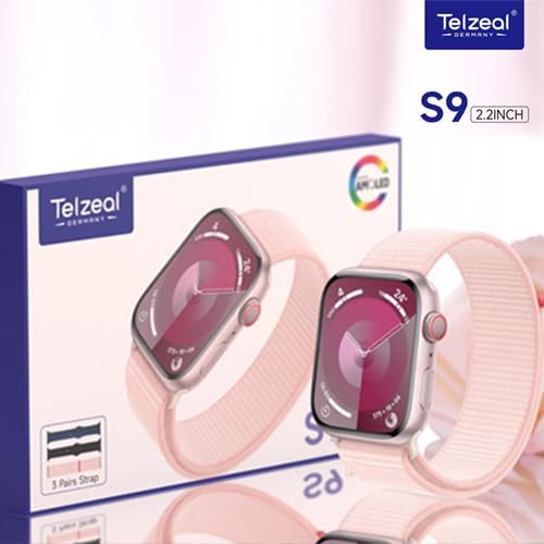 Telzeal S9 3ST Smartwatch – 2.2 Inch AMOLED Display | Pink