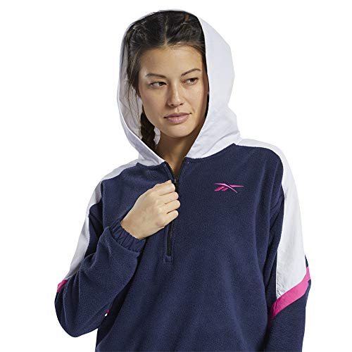 Reebok MYT Contrast Chest Logo Zip-Up Hoodie for Women