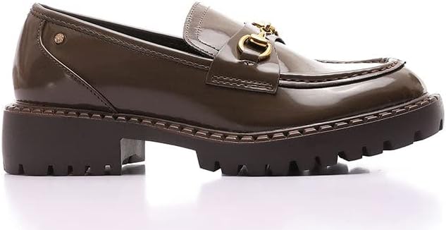 Dejavu Women's Camel Horse-bit Loafer