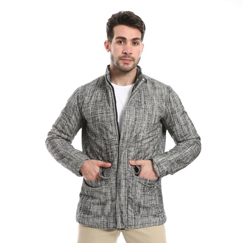 Andora Men's Zipper Through Neck Linen Jacket