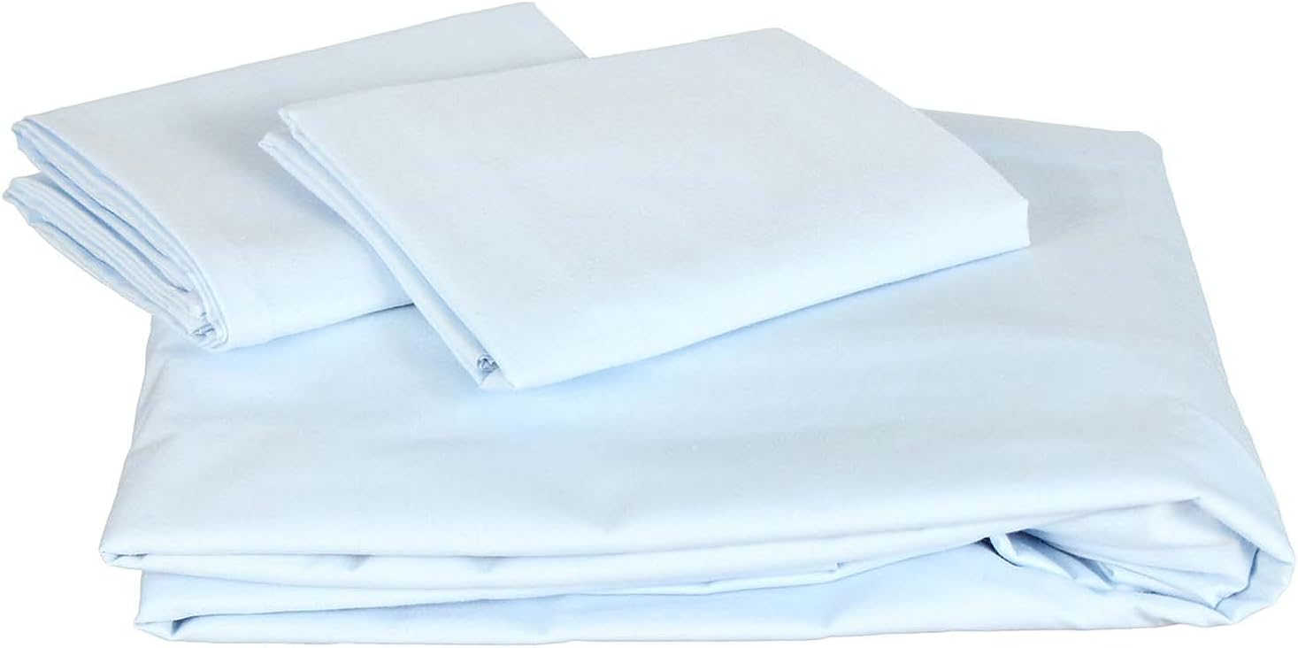 Plain Cotton Bed Sheet Set - 3 Pieces