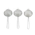 Stainless Steel Strainer Set with Stainless Steel Handle - Size 8, Set of 3 Pieces, Silver