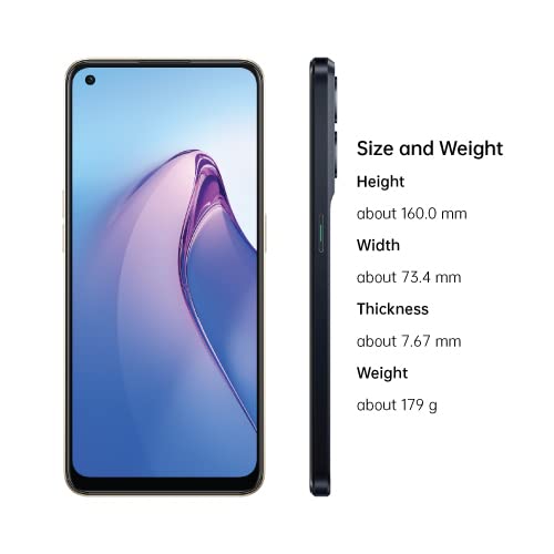 OPPO Reno 8 5G Dual SIM 6.43-inch Smartphone, 256GB Storage, 8GB RAM, 4500mAh Long-Lasting Battery, Fingerprint and Face Recognition, 5G Android Phone, Shimmer Black + Earbuds (Middle East Version)