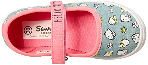 Leomil Hello Kitty Print Flat Shoes with Velcro Strap for Girls