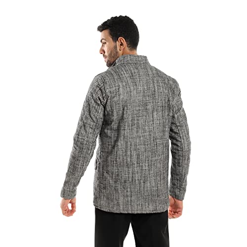 Andora Men's Zipper Through Neck Linen Jacket