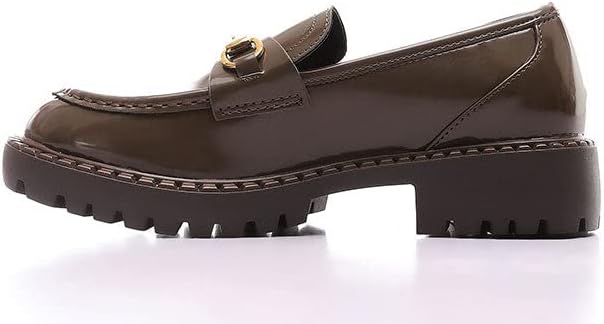 Dejavu Women's Camel Horse-bit Loafer