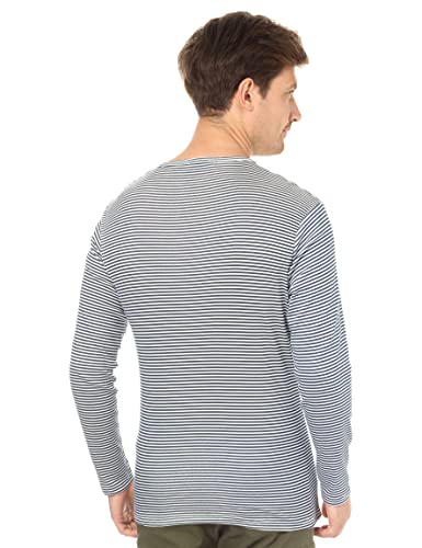 Offcliff Men's Striped Crew Neck Long Sleeve Top