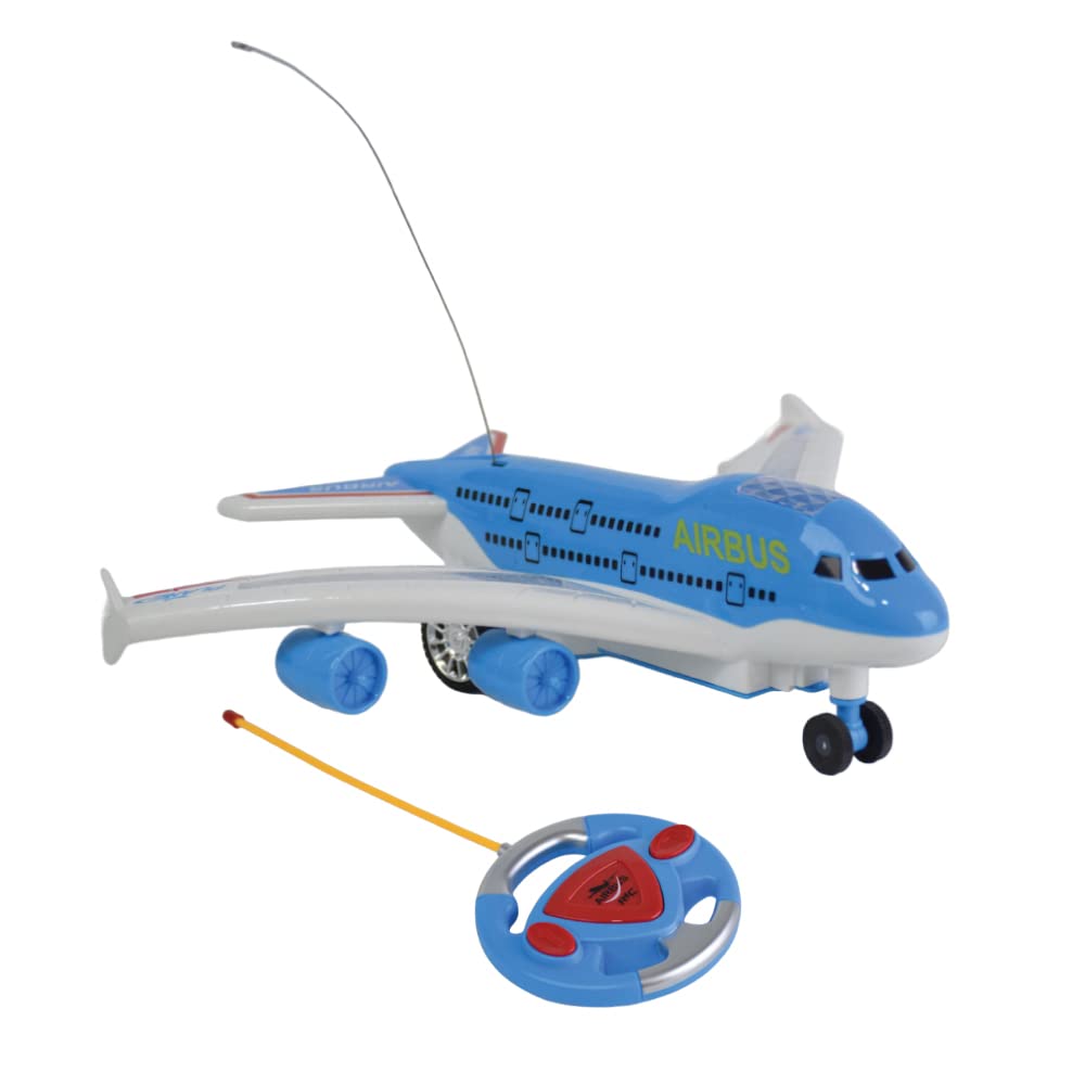 طائرة إيرباص عالية السرعة مع جهاز تحكم عن بعد ونظام موسيقى للأطفال - متعددة الألوان
