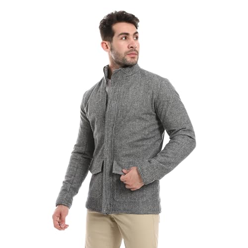 Andora Men's Zipper Through Neck Linen Jacket